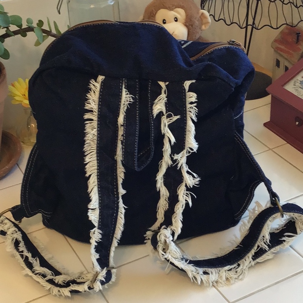 Sea Sick Sailor Canvas Backpack (#10) - Picture 6 of 8